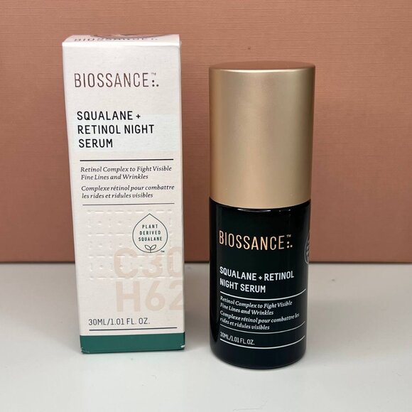 Biossance Squalane + Retinol Night Serum Full Size 1 oz/30ml
